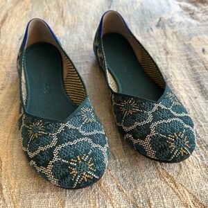 Rothy’s the Flat Women’s size 11 - rare, discontinued teal floral print!